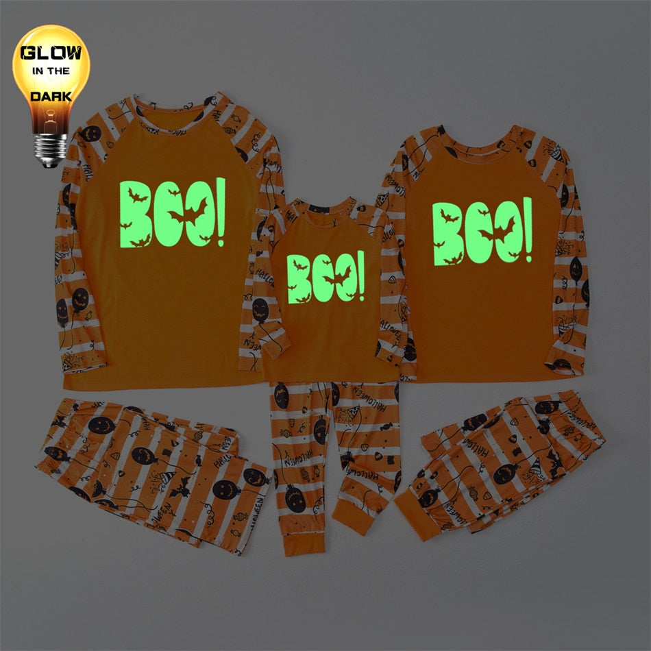 Glow In Dark Halloween Pajamas For Family