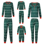 Green Christmas Matching Family Pajamas Sets