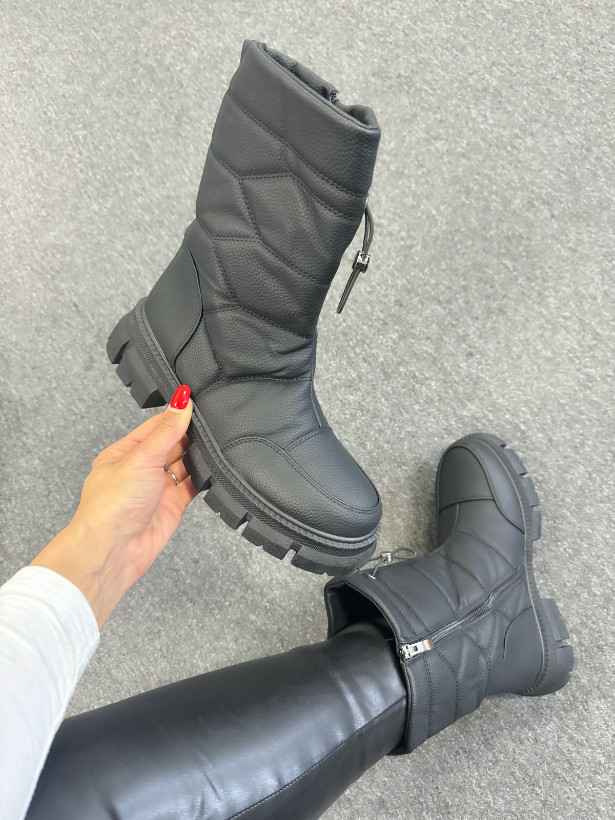 Yarra Platform Quilted Ankle Boots