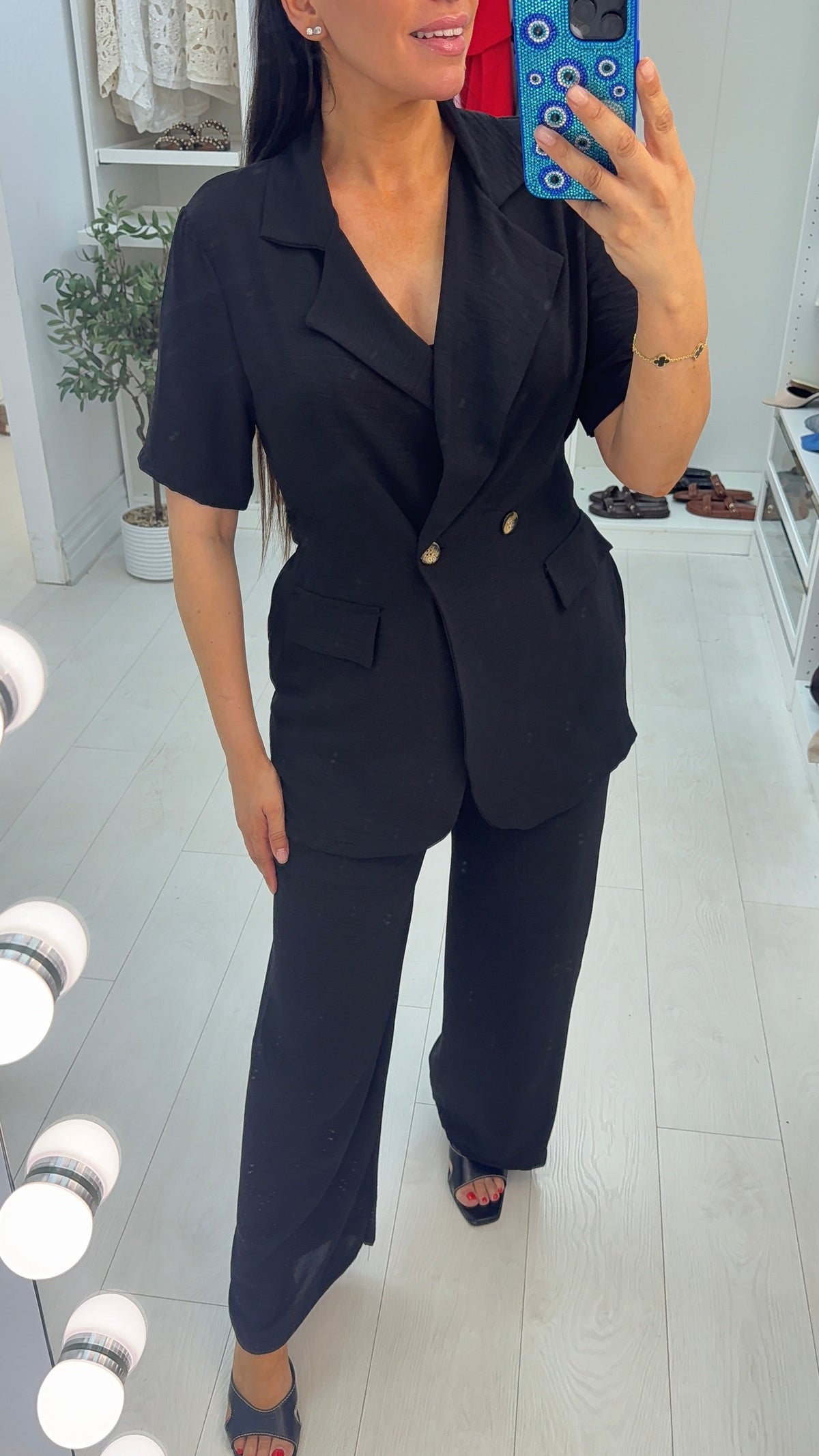 Florenza V Neck Button Front Co-Ord Set