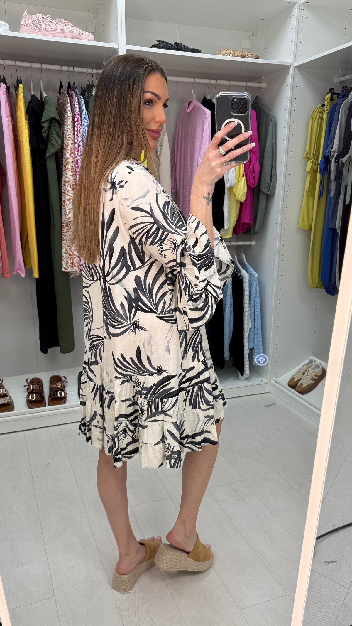 Heidy Frill Hem Smock Dress