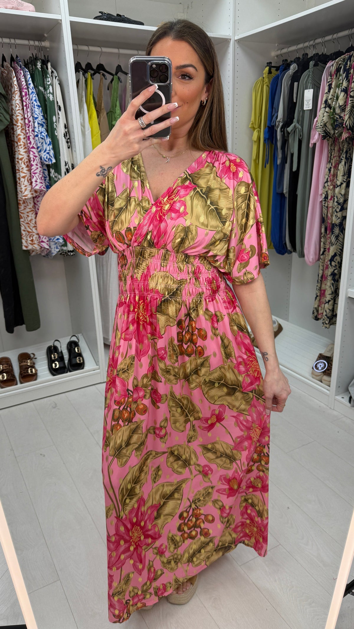 Jordana Floral Print Magic Maxi Dress