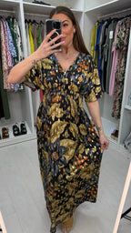 Jordana Floral Print Magic Maxi Dress