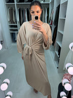 Tabina Tie Front Maxi Dress