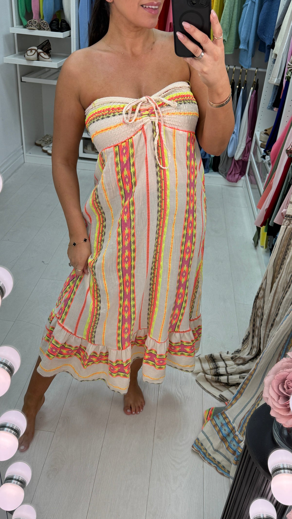Francisca Aztec Bardot Maxi Dress