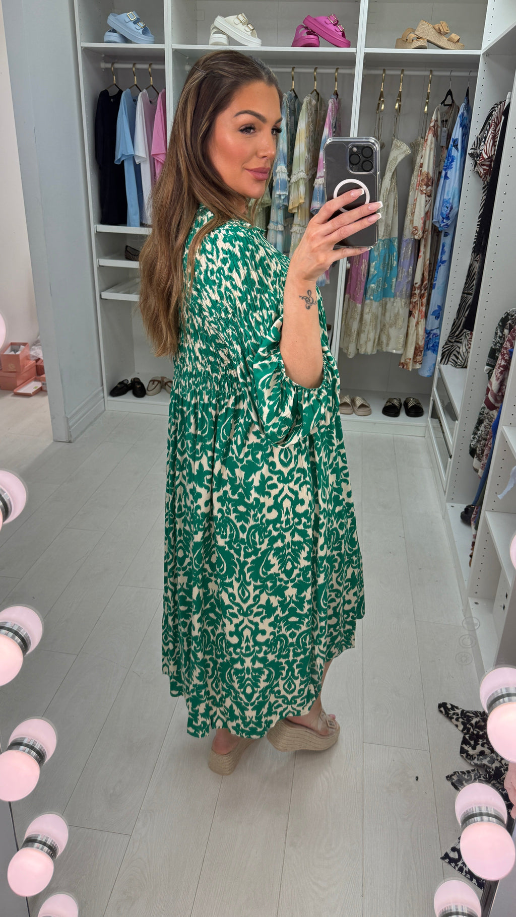 Zaniyah Abstract Print Loose Fit Maxi Dress