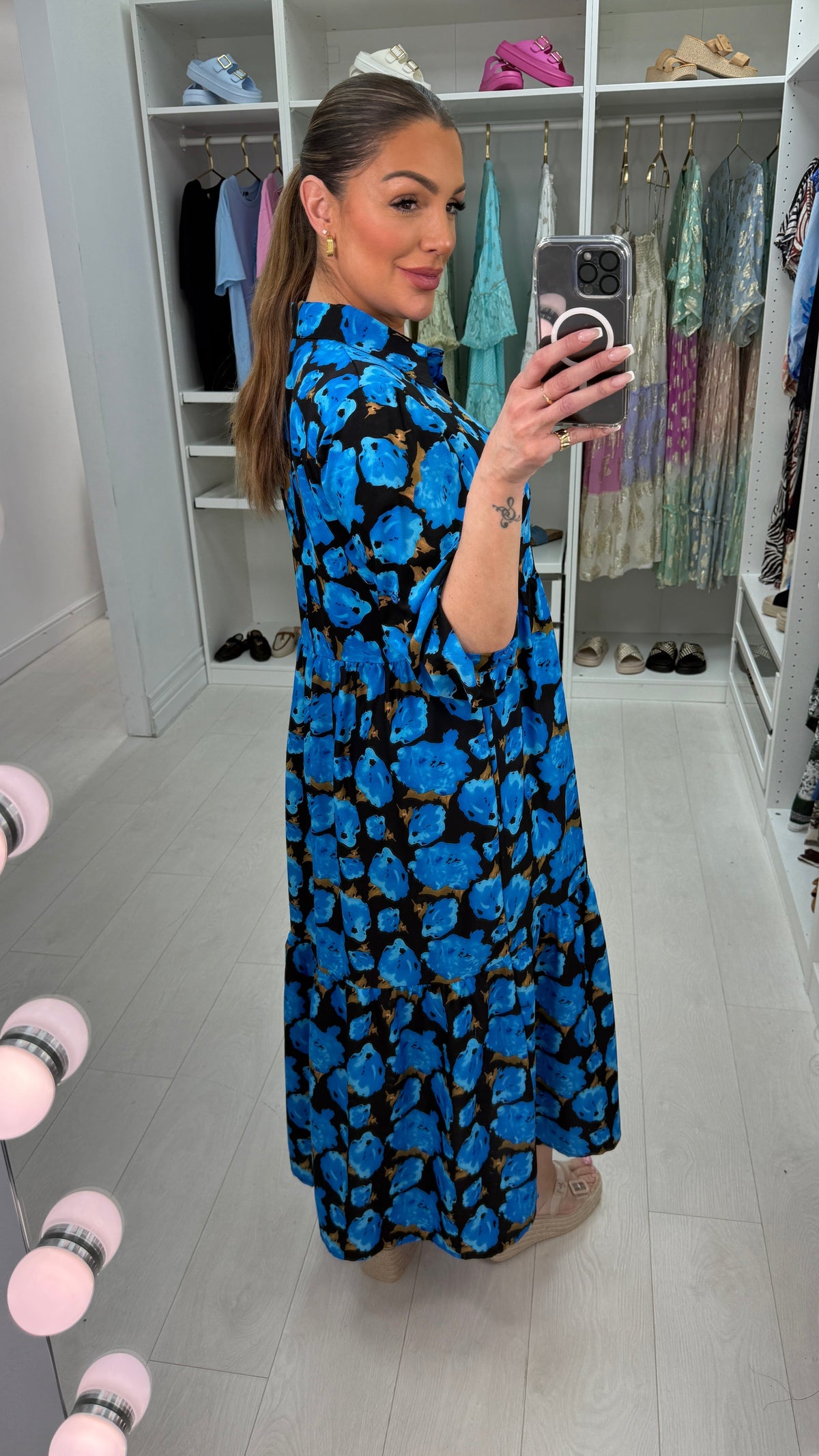 Payton Flower Print Tiered Maxi Dress