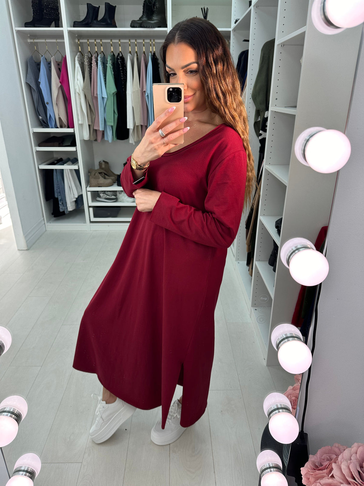 Janine Plain long Sleeve Dress