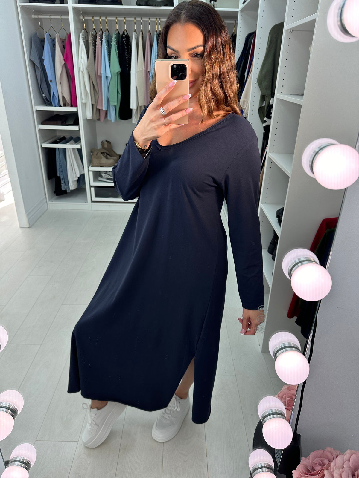 Janine Plain long Sleeve Dress