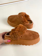 Lacey Faux Fur Suede Clog