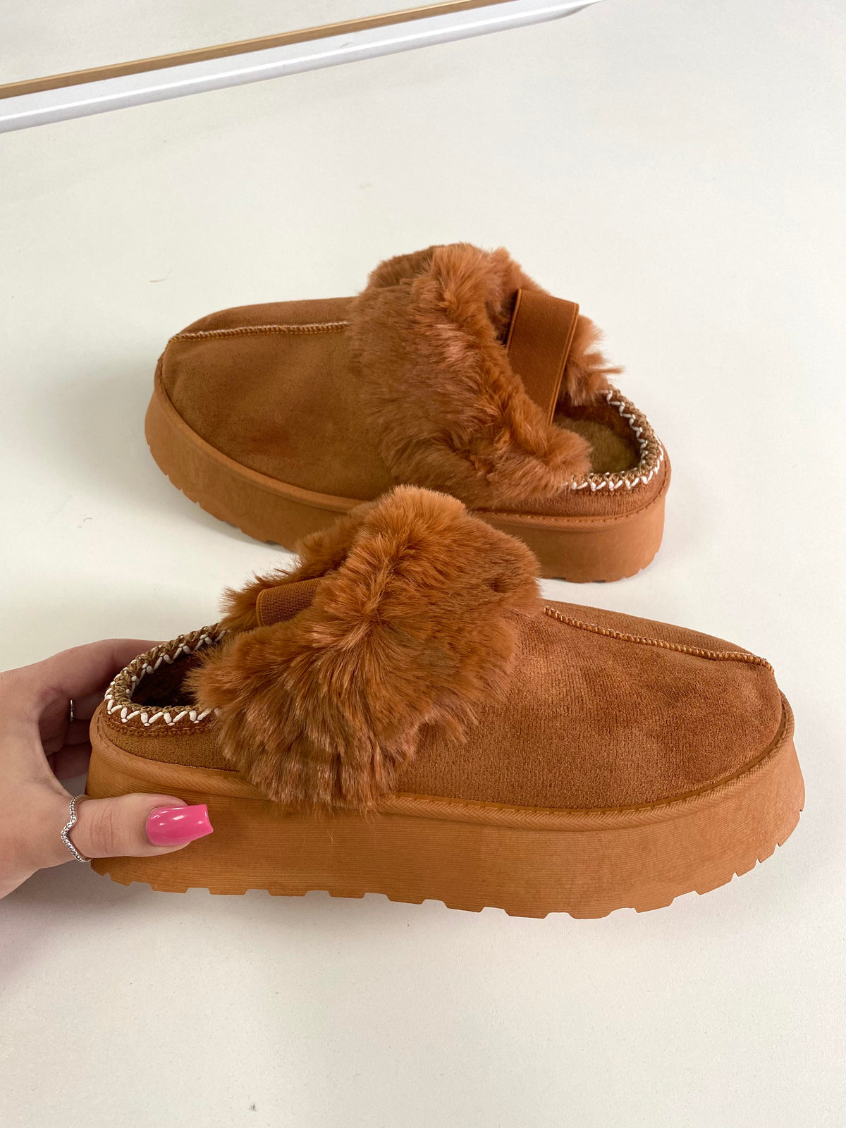 Lacey Faux Fur Suede Clog
