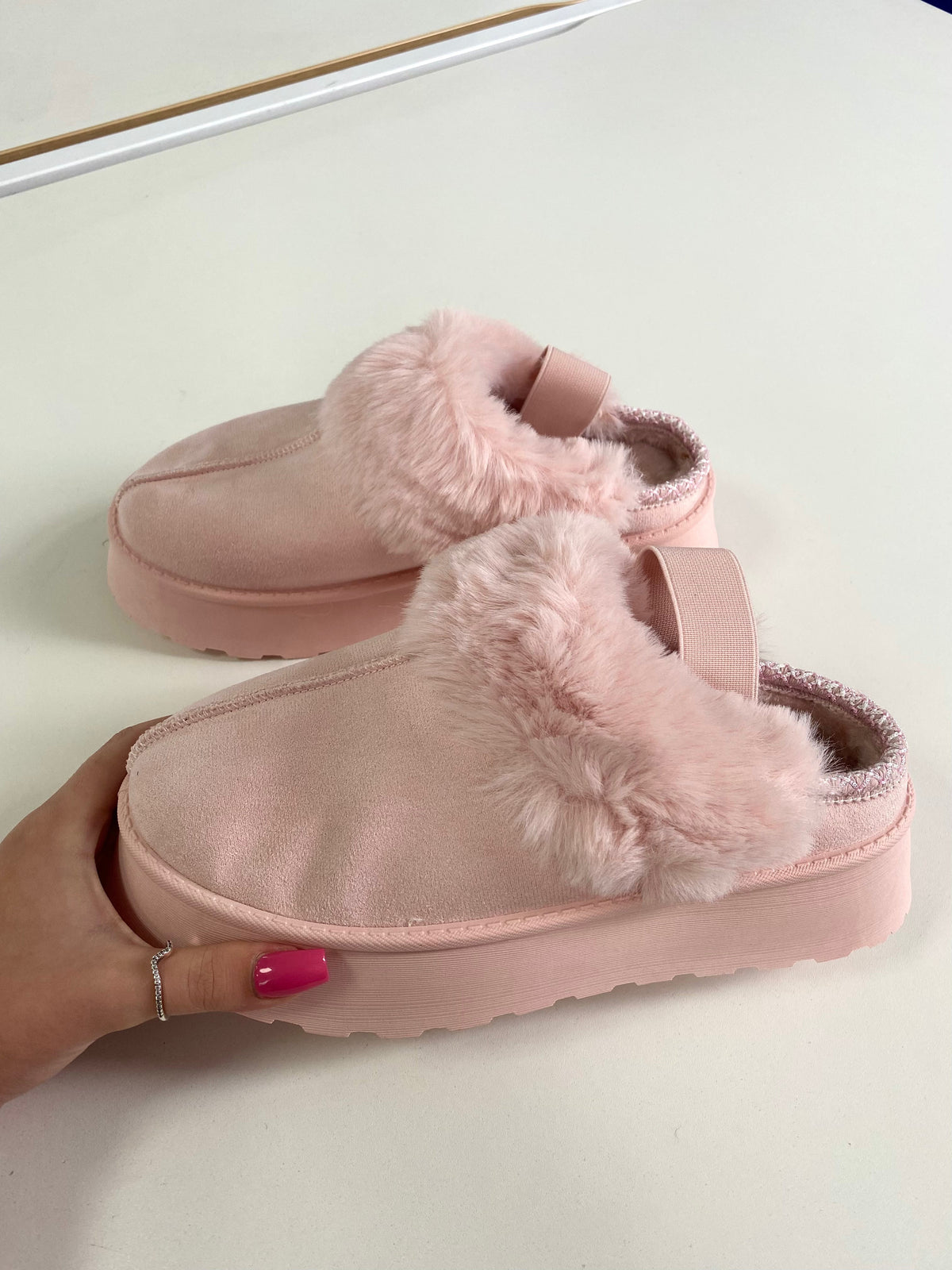 Lacey Faux Fur Suede Clog
