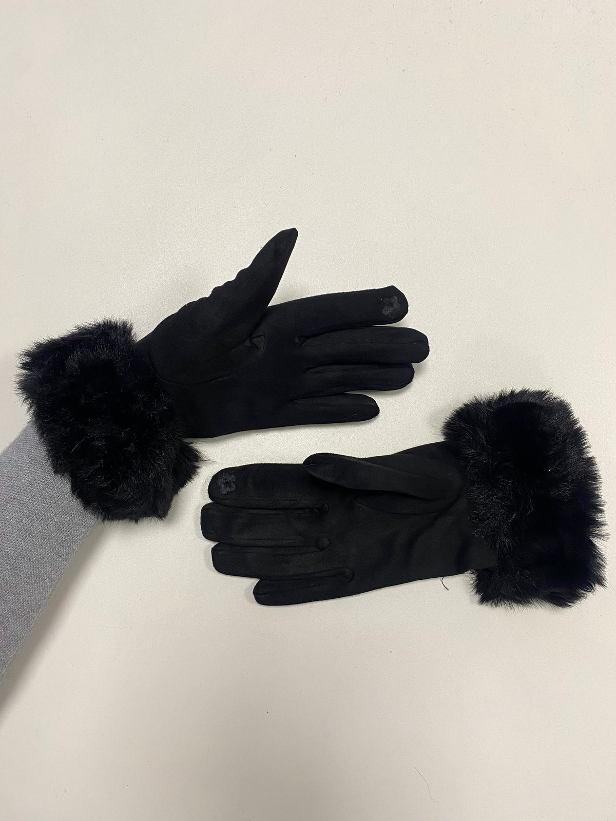 Deedee Faux Fur Suede Gloves