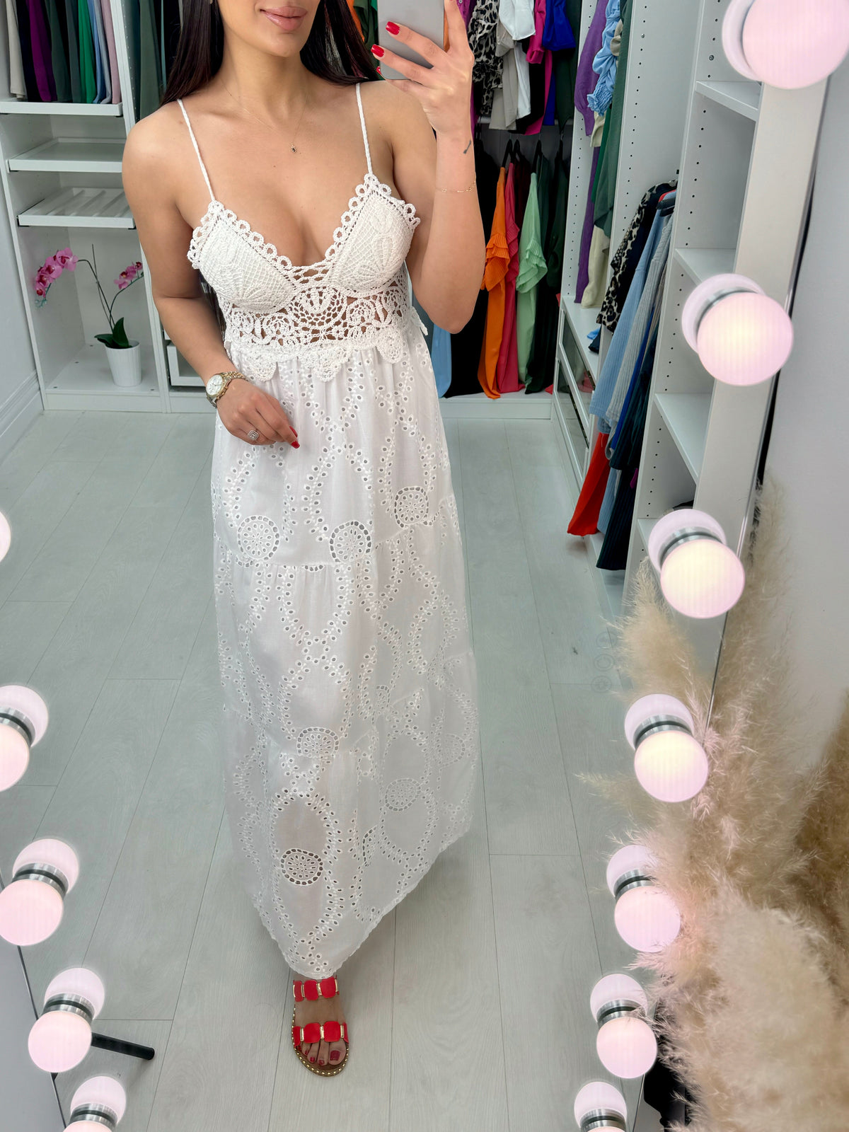 Starlet Embroidery Detail Maxi Dress