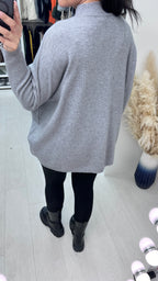 Yamila Faux Fur Stripe Knit Jumper