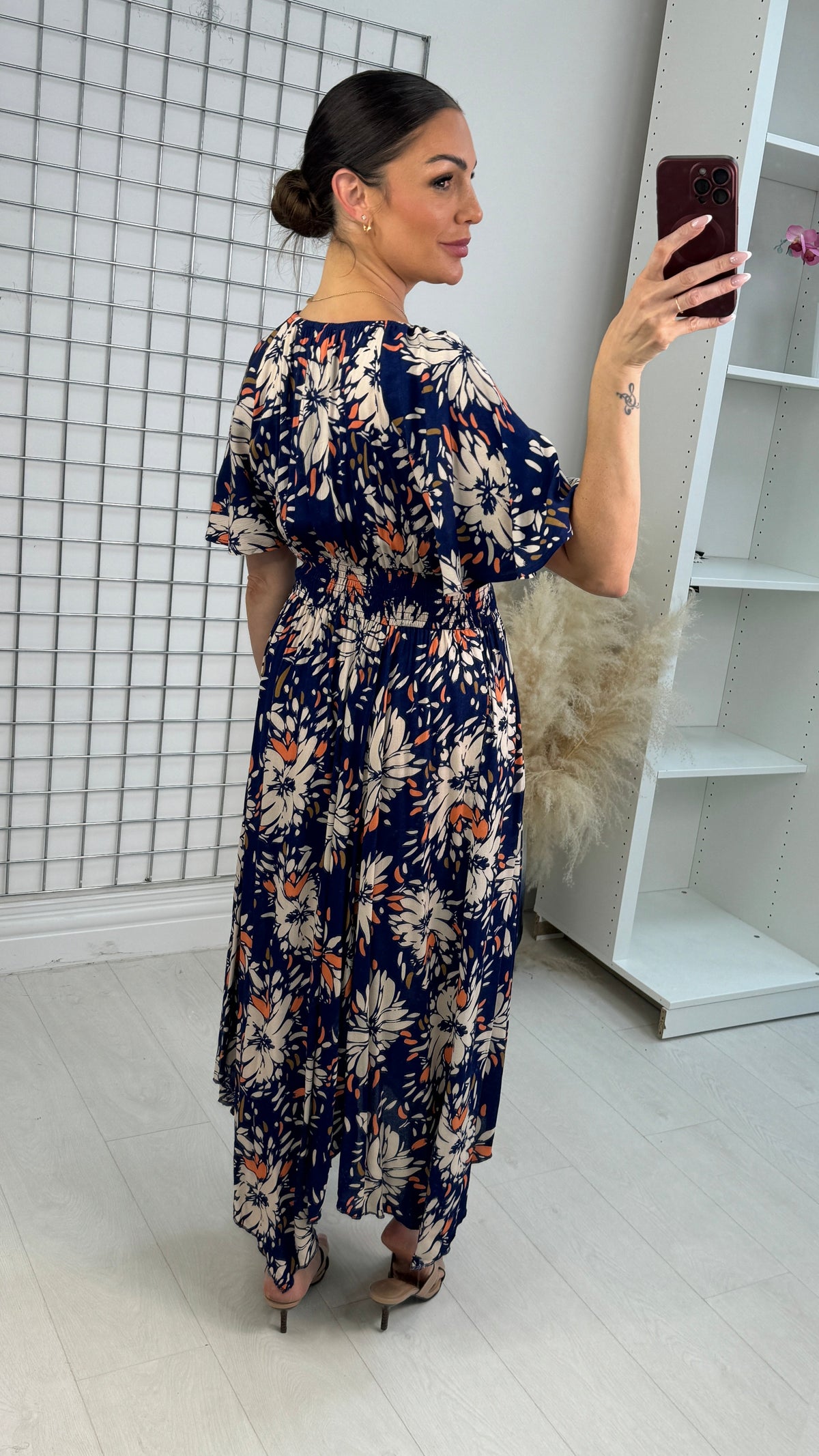 Dora Floral Shirred Maxi Dress