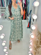 Kate Mosaic Pattern Smock Dress