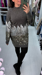 Margaret Sequin Detail Knitted Jumper Dress