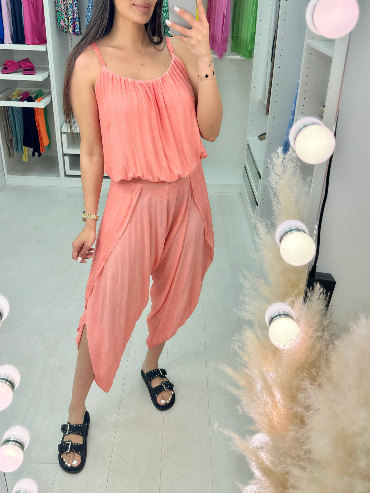 Trula Pleat Detail Loose Fit Jumpsuit