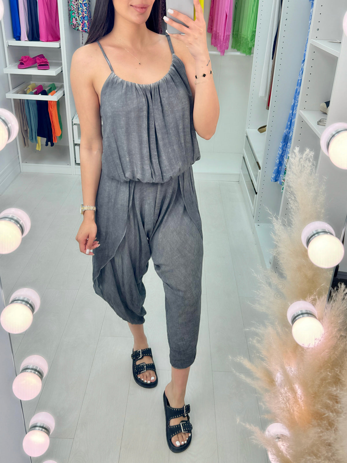 Trula Pleat Detail Loose Fit Jumpsuit
