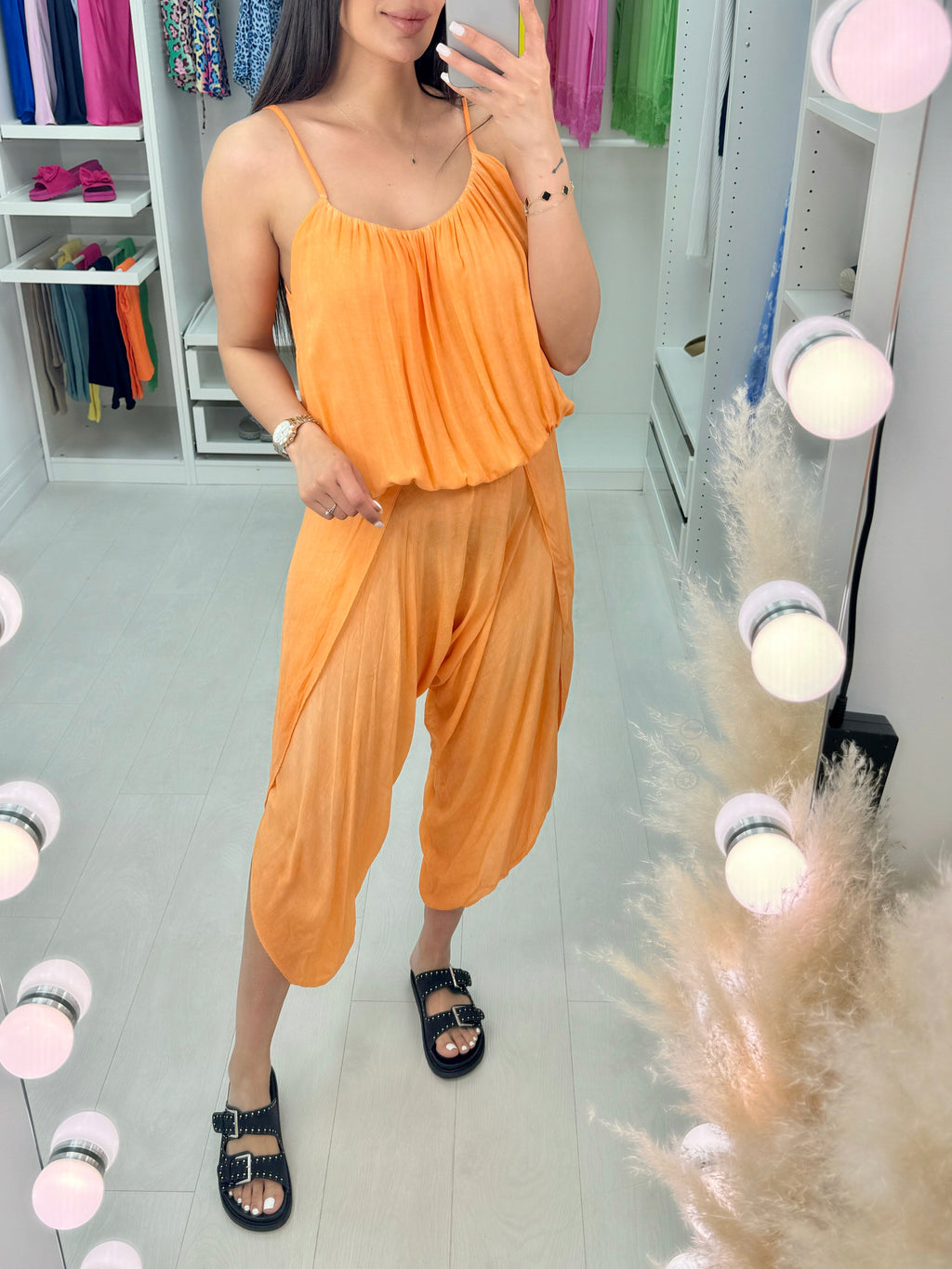 Trula Pleat Detail Loose Fit Jumpsuit
