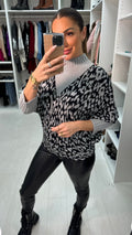 Lizeth Leopard Print Batwing Super Soft Jumper