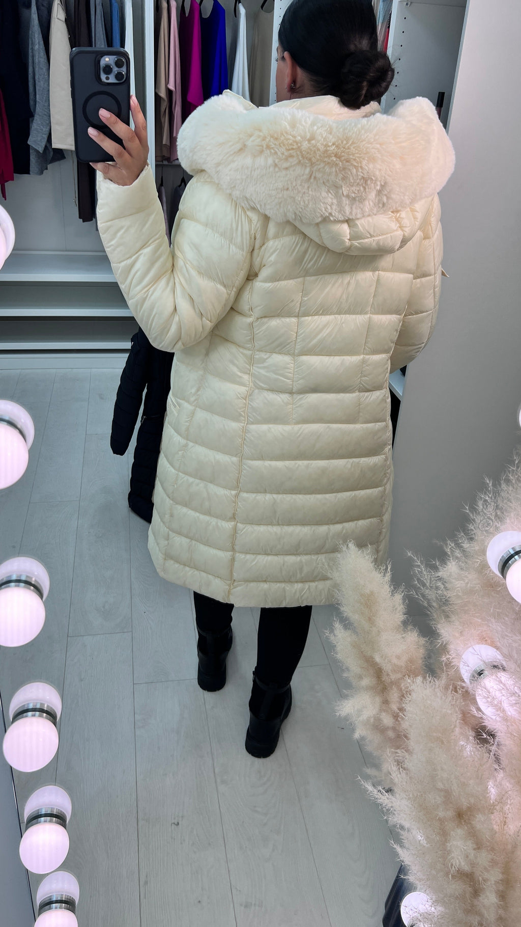 Melinda Faux Fur Hooded Puffer Coat