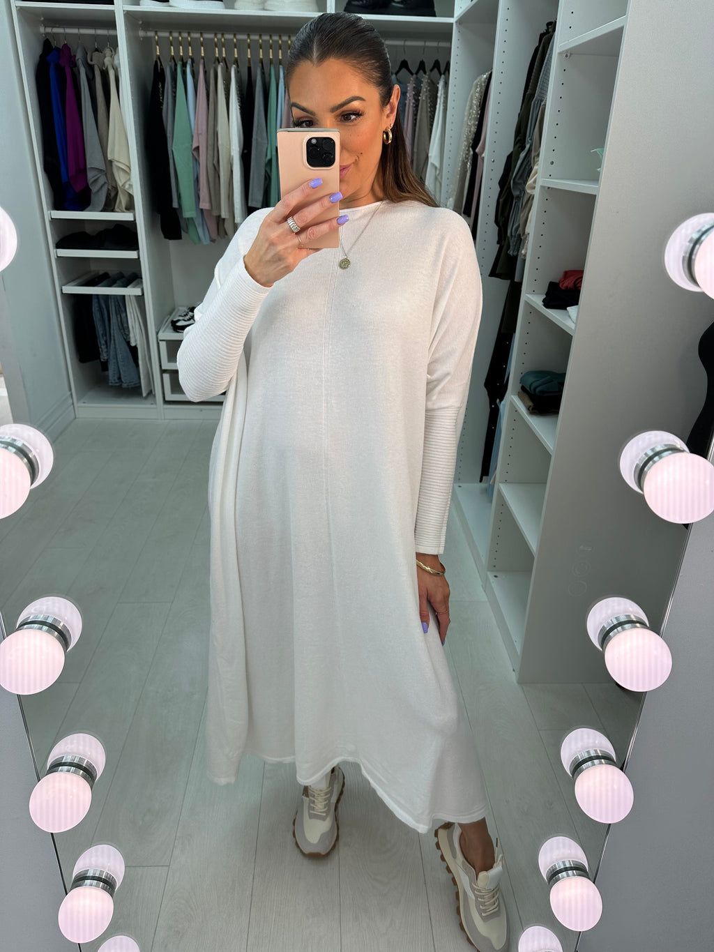 Alina Plain Maxi Knit Dress