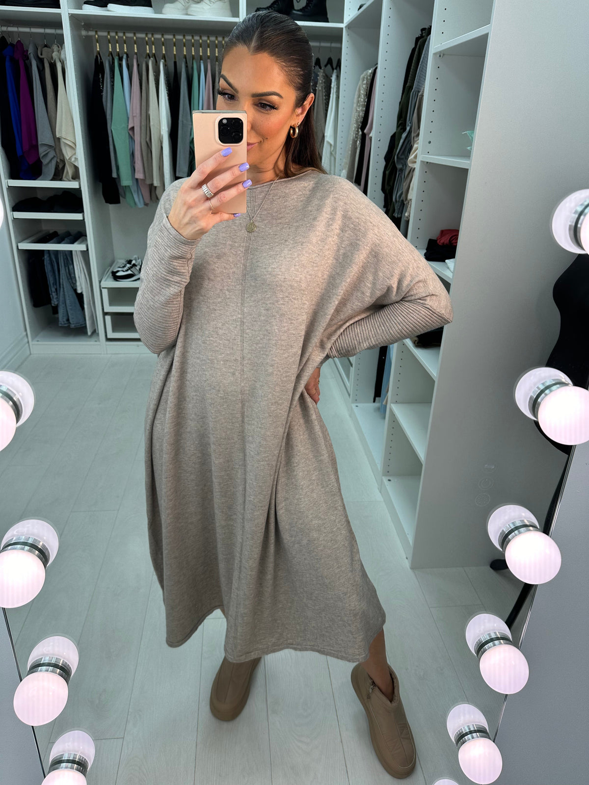 Alina Plain Maxi Knit Dress