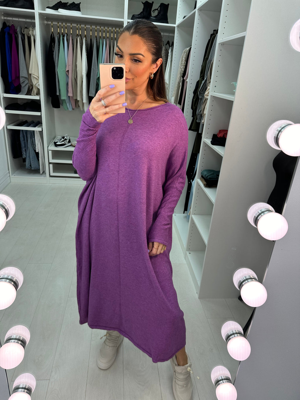 Alina Plain Maxi Knit Dress