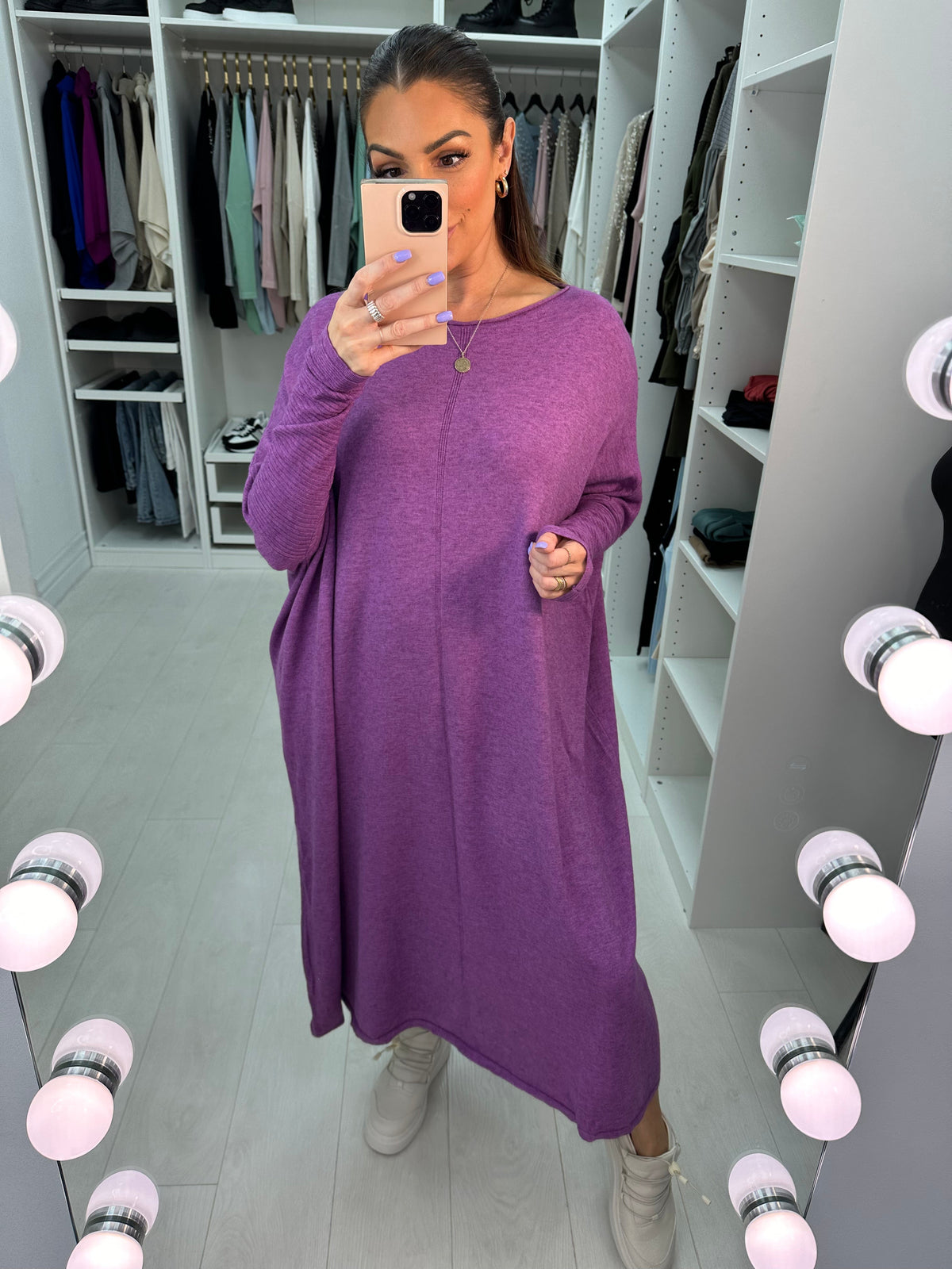 Alina Plain Maxi Knit Dress
