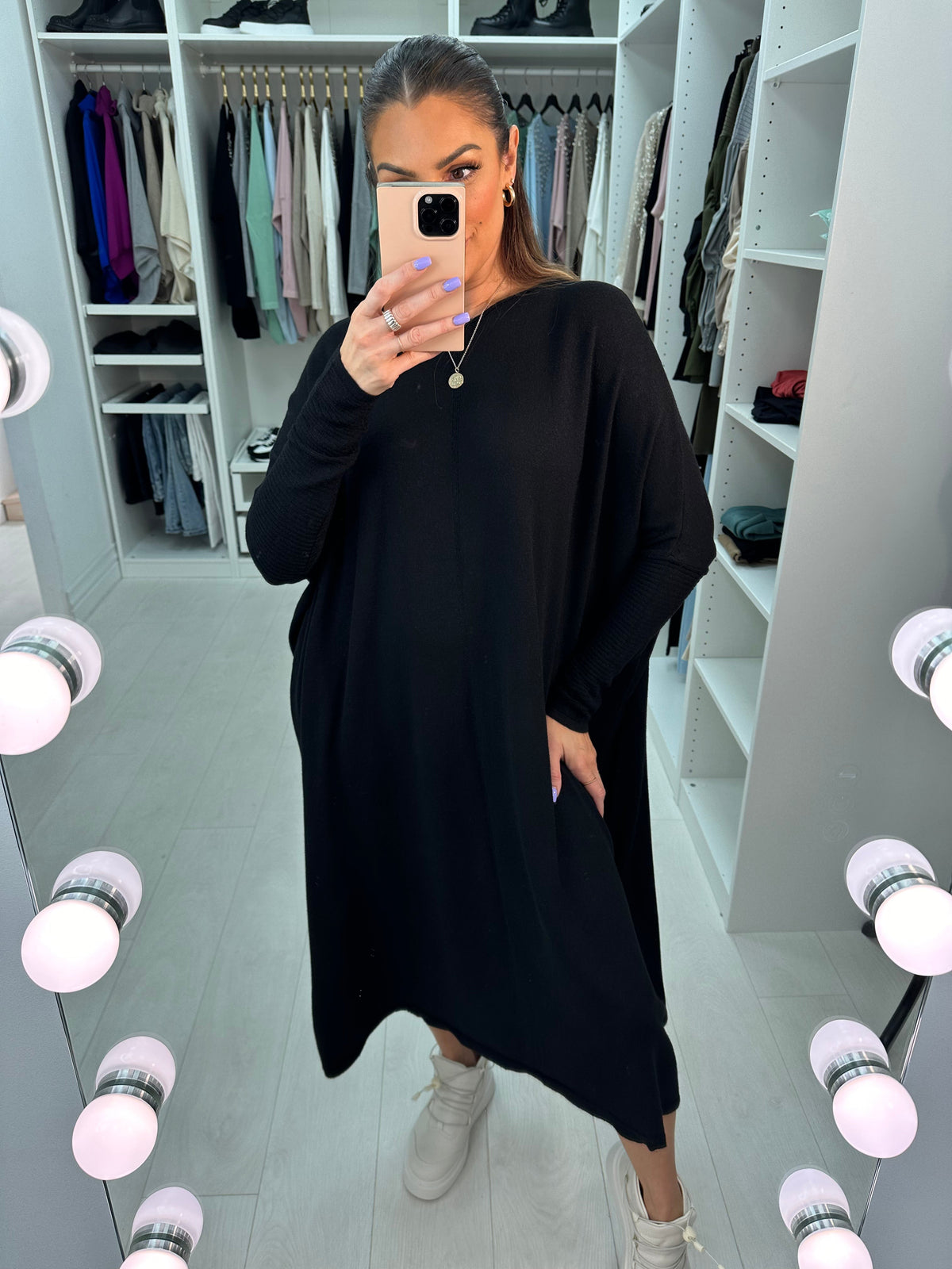 Alina Plain Maxi Knit Dress