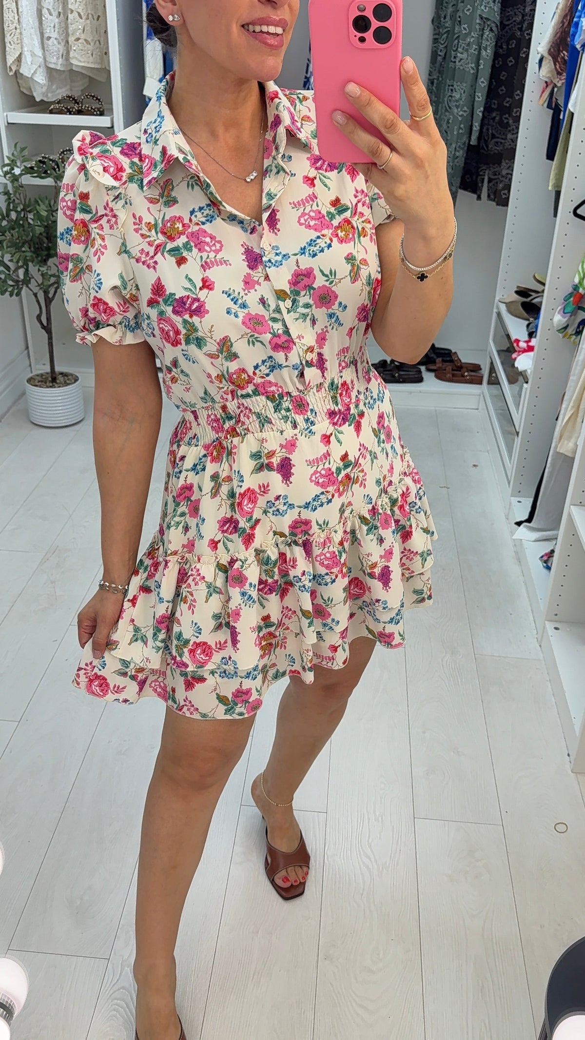 Quinn Floral Smocked Midi Dress