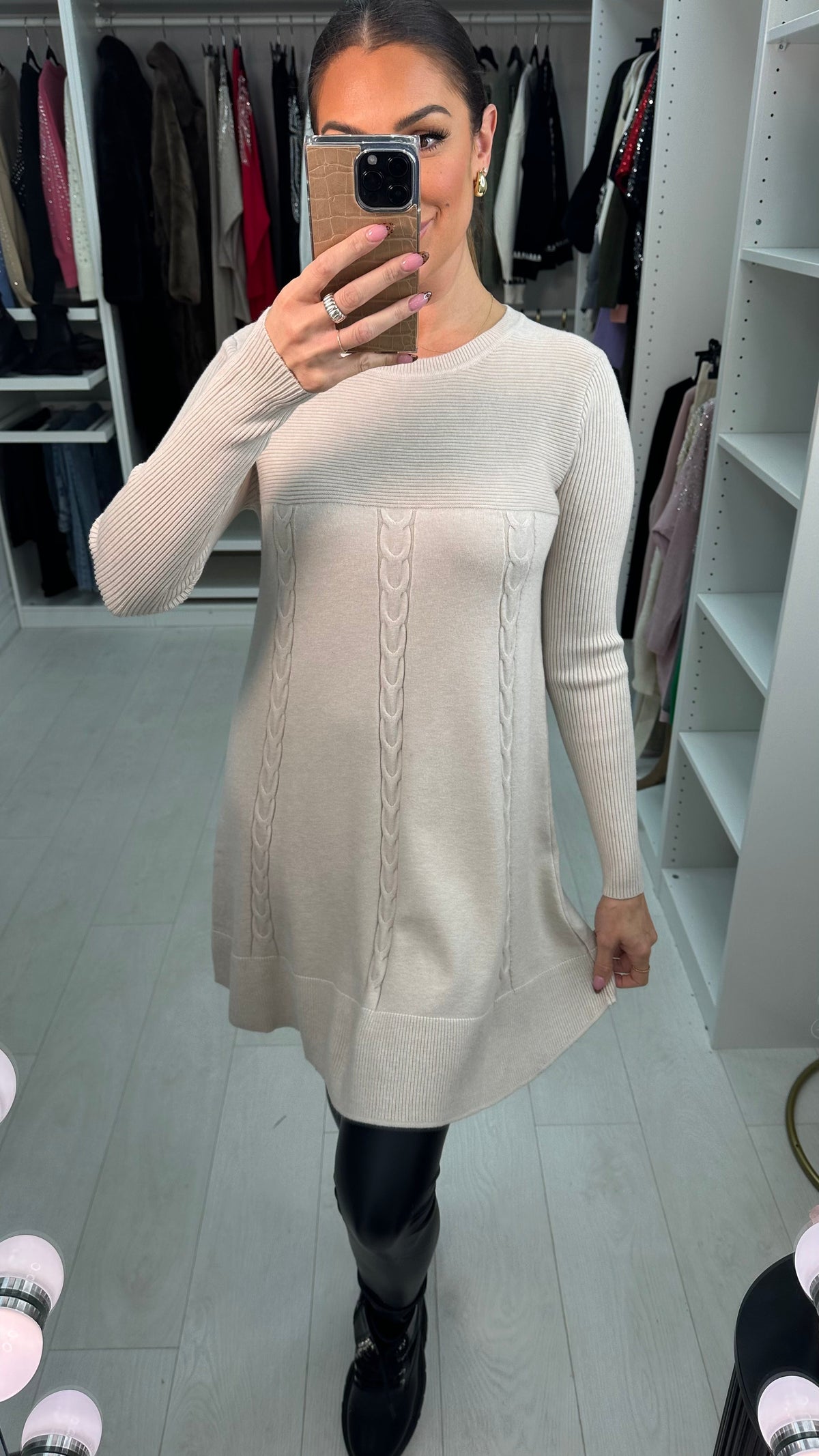 Madison Plain Ribbed Detail Longline Jumper