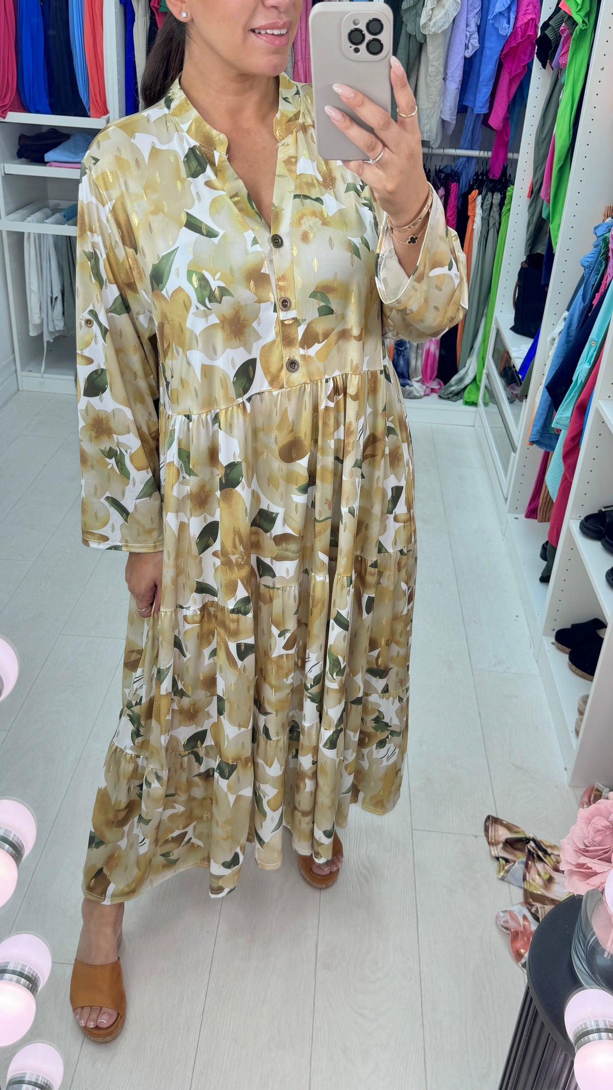 Joanne Vibrant Floral Smock Dress