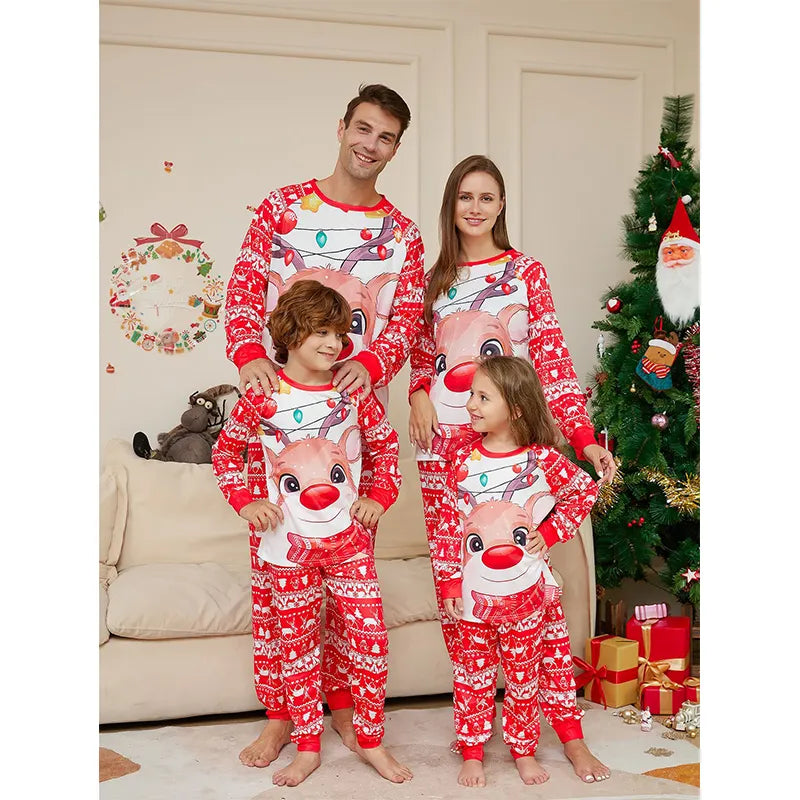Santa's Reindeers Matching Family Holiday Pajamas