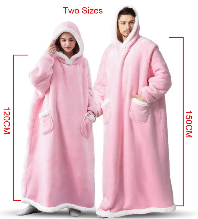 Oversized Wearable Blanket Hoodie for Couples