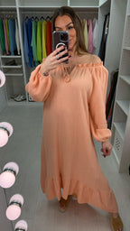Ainsley Plain Cheesecloth Maxi Dress
