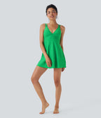 Cut Out 2-in-1 Mini Swim Dress