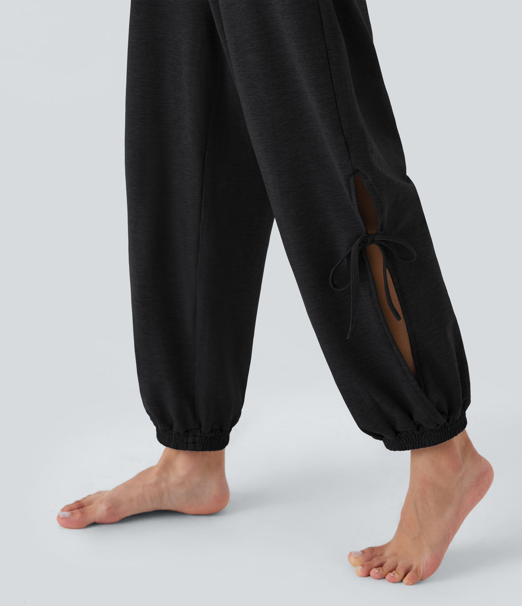 Sleeveless Cut Out Drawstring Yoga Jumpsuit with Pockets