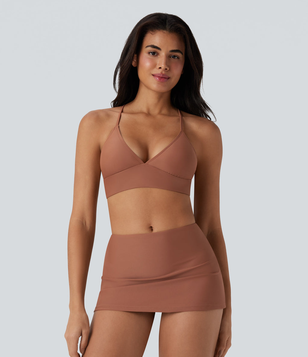Lace Up Bikini Top Swimsuit