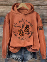 🔥Buy 3 Get 15% Off🔥Retro The Only Orange Monarch I Want Monarch Butterflies Print Hoodie
