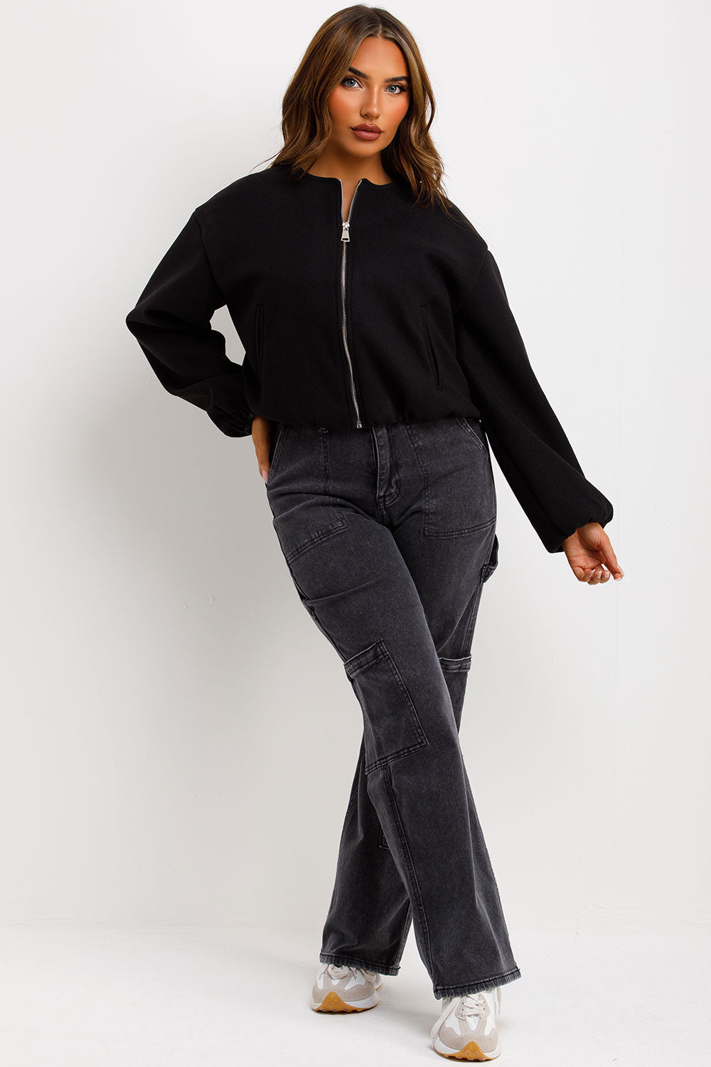 Soft Bomber Jacket Black