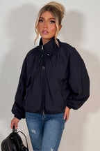 Funnel Neck Jacket Navy