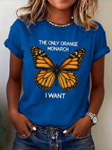 🔥Buy 3 Get 15% Off🔥Women's The Only Orange Monarch I Want Print T-Shirt
