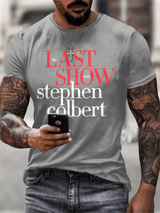 Men's Retro Last Show Print T-Shirt