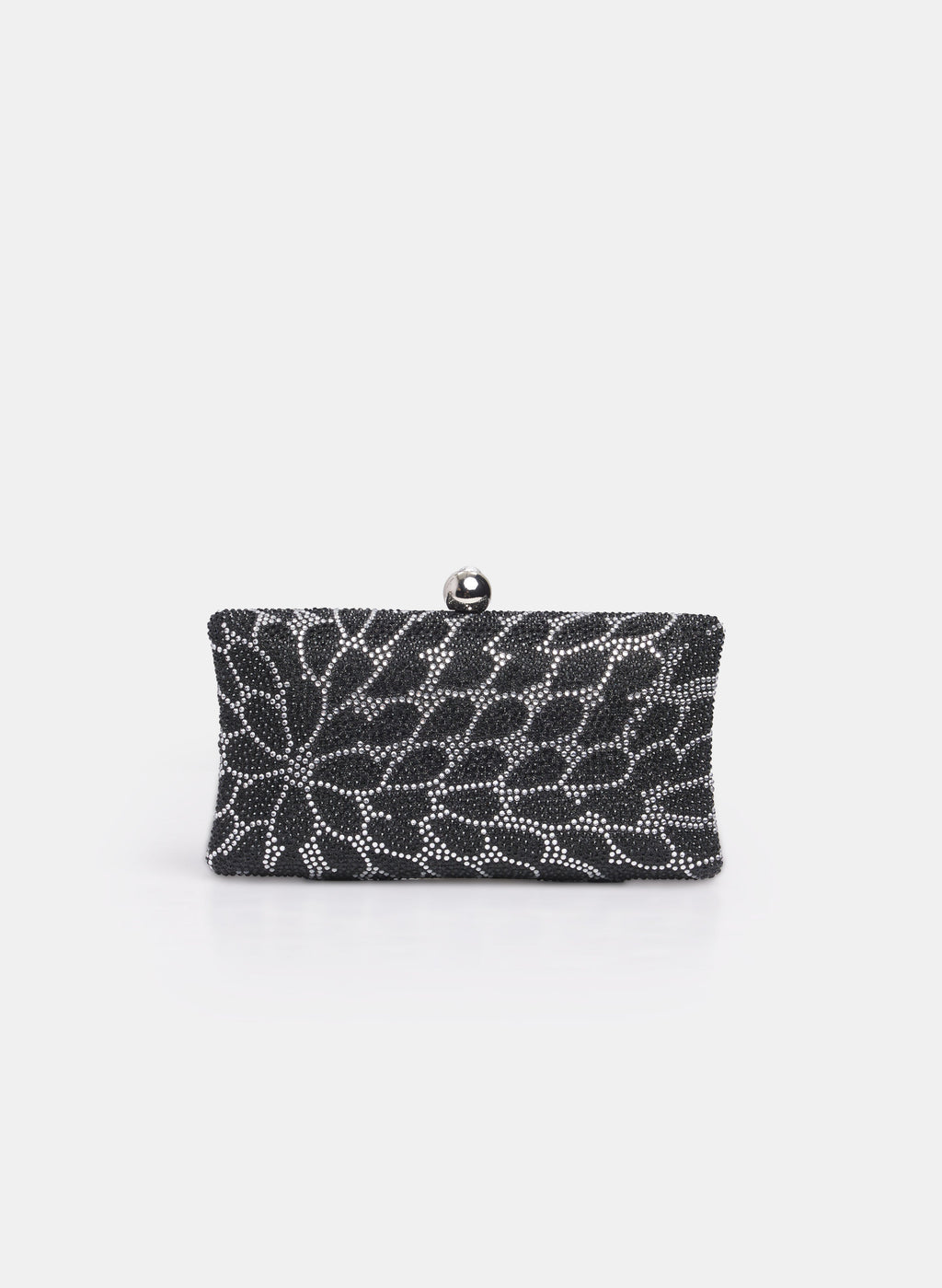 Floral Rhinestone Box Clutch