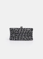 Floral Rhinestone Box Clutch