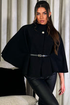 Cape With Belt Black