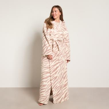Teddy Marl Dressing Gown Floor Length, Adults - Charcoal